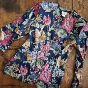 Vintage Floral Blazer//80s